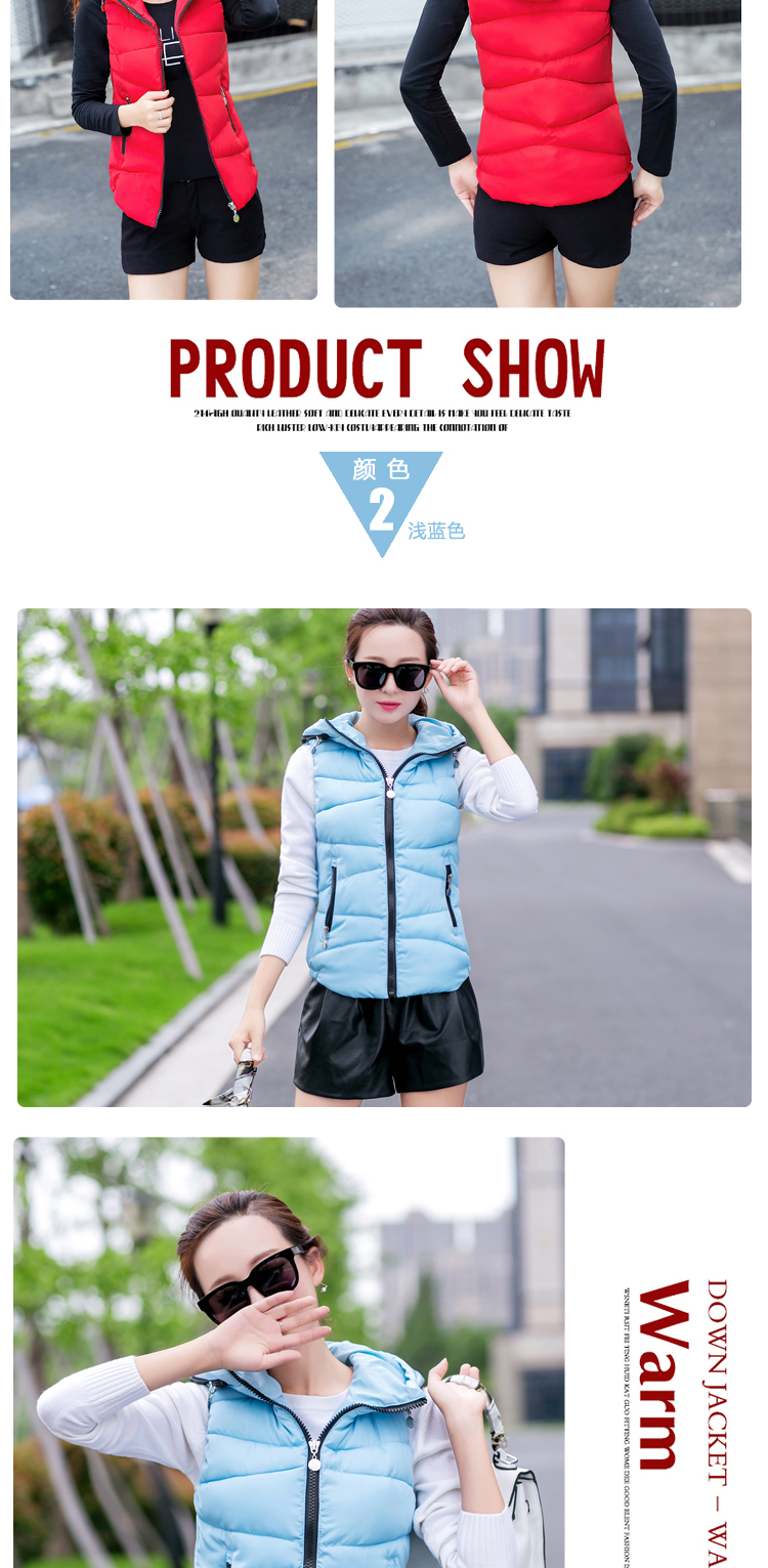 卡茗语2015秋冬新款羽绒服时尚韩版羽绒服修身马甲 黑色 L
