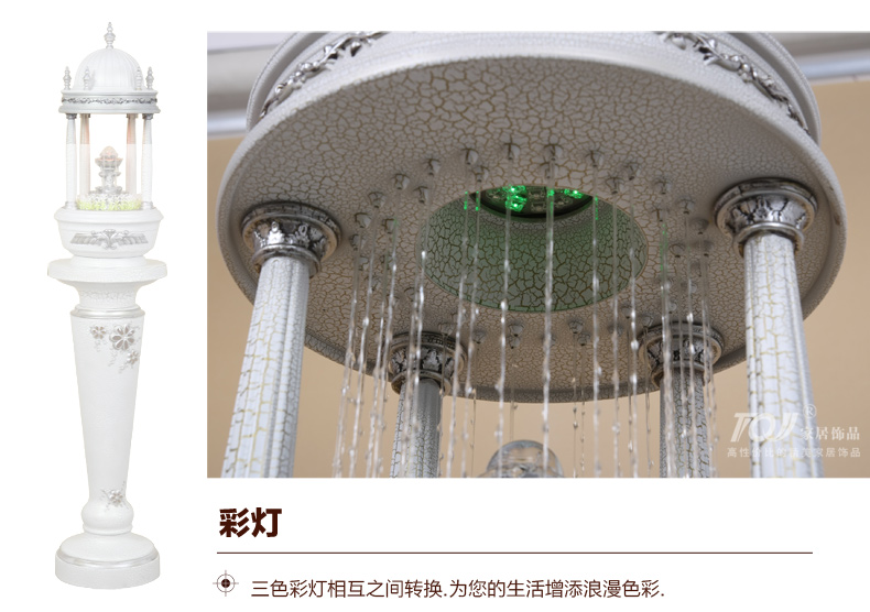 
                                                            丽盛（LISHENG）欧式田园流水桌面风水盆景家居装饰工艺品喷泉招财摆件 流水+罗马柱                