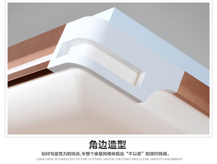 
                                        华艺灯饰 LED吸顶灯 客厅现代简约长方形卧室书房灯 分段调光带遥控 IX40 吸顶灯 直径51CM 带遥控                