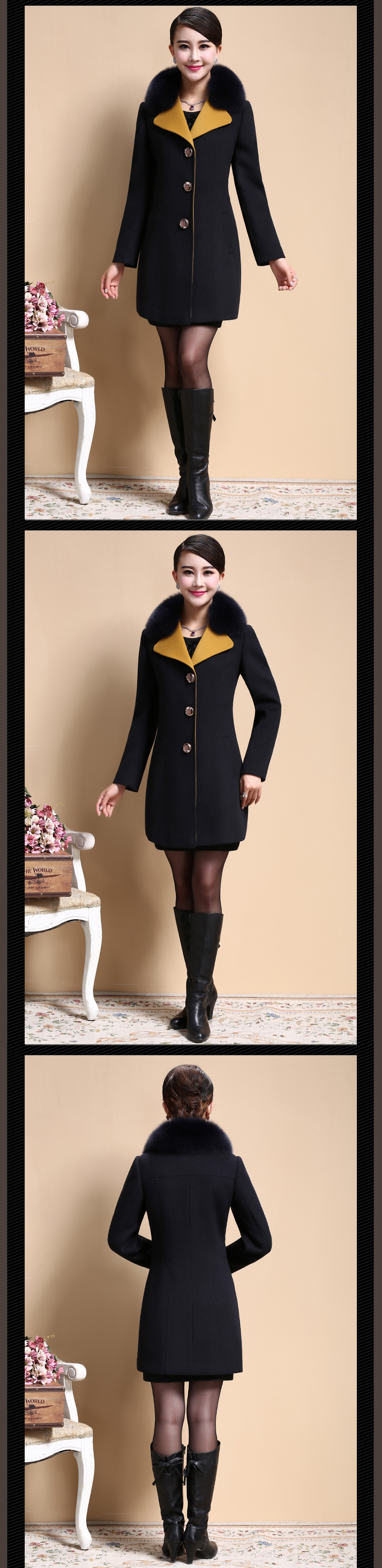 Maple Hui Sub new products in 2015 winter long jacket coat gross F8809? yellow L picture, prices, brand platters! The elections are supplied in the national character of distribution, so action, buy now enjoy more preferential! As soon as possible.