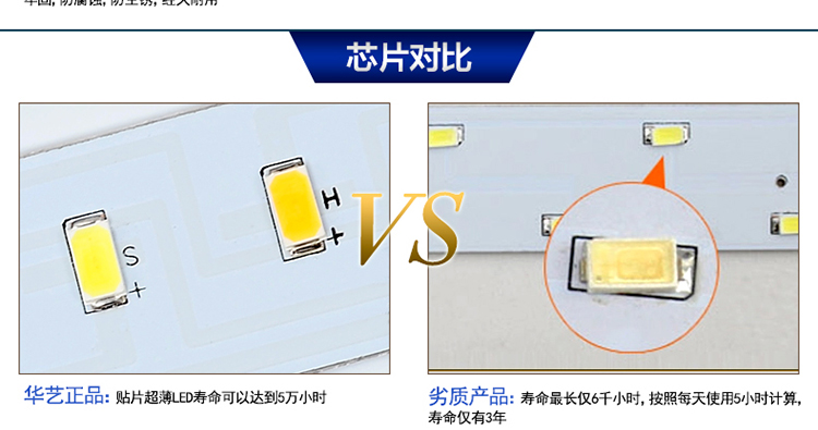 
                                        华艺灯饰 LED吸顶灯 客厅现代简约长方形卧室书房灯 分段调光带遥控 IX40 吸顶灯 直径51CM 带遥控                