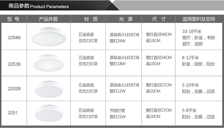 
                                                                                ESDIMANLED吸顶灯现代简约卧室灯餐厅灯具客厅灯饰2254 直径40cmLED白光24w                