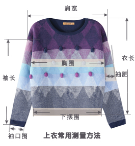 尺码 衣长 肩宽 胸围 下摆围直量 袖长 袖肥(拼缝处量 袖口围