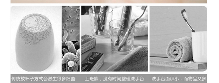 时尚漱口杯牙刷架牙膏架洗漱套装旅行牙刷杯便携情侣口杯 咖啡-单个款
