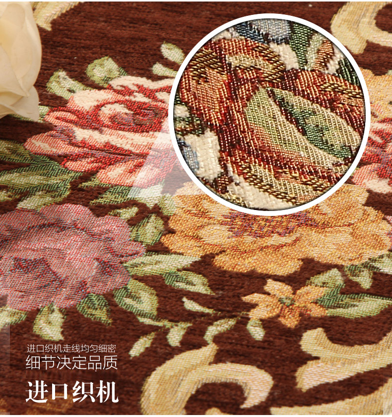 嘉博朗 地毯卧室 方形客厅茶几可机洗环保地毯 防滑地毯 165咖啡色 120cm方