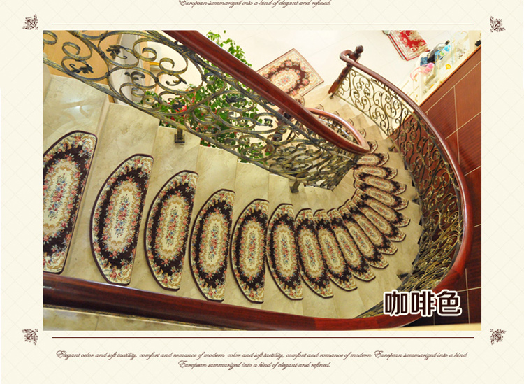 嘉博朗 楼梯地垫 免胶自粘硅胶条防滑楼梯踏步垫 可定制地垫 048浅米色 加长款24cm*80cm