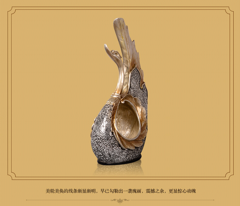 
                                        九尊堂 天鹅摆件欧式摆设客厅电视柜果盘创意家居装饰品实用婚庆结婚礼物 B00179a0欧式天鹅一对                