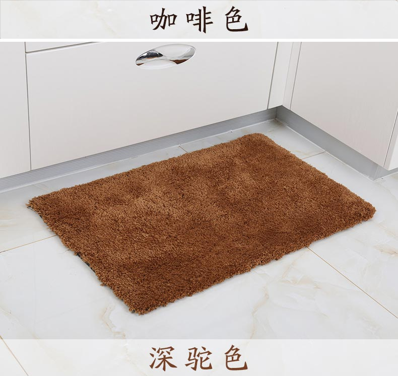 
                                        加厚清柔门垫地垫脚踏垫 踩脚垫浴室洗澡防滑垫入户垫进门地垫 银灰色 40*60cm                