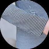 2015年秋冬新款女士格纹单粒扣中长款小西装修身显瘦简约百搭职业便西装潮流千鸟格休闲外套4 千鸟格 XXL
