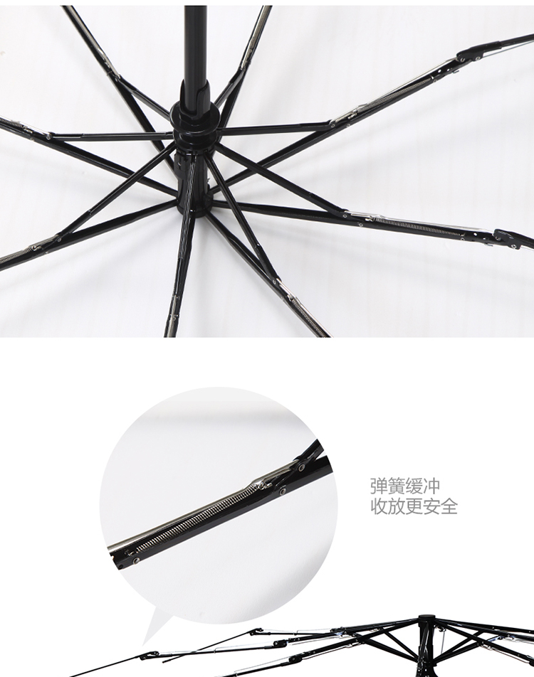 
                                        Fasola全自动晴雨伞 抗风男士商务伞三折伞情侣伞 枣红色                