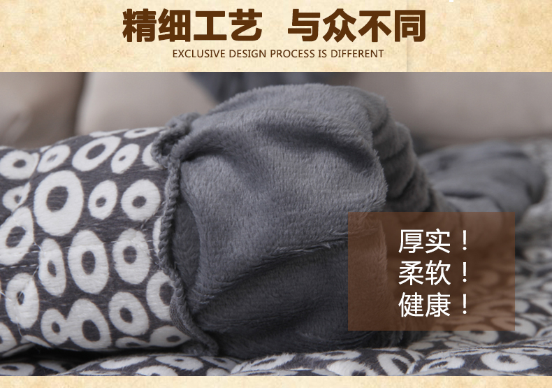 暄悦坊冬季短毛绒沙发垫加厚防滑布艺沙发套 迷雾空间 70*180CM一片
