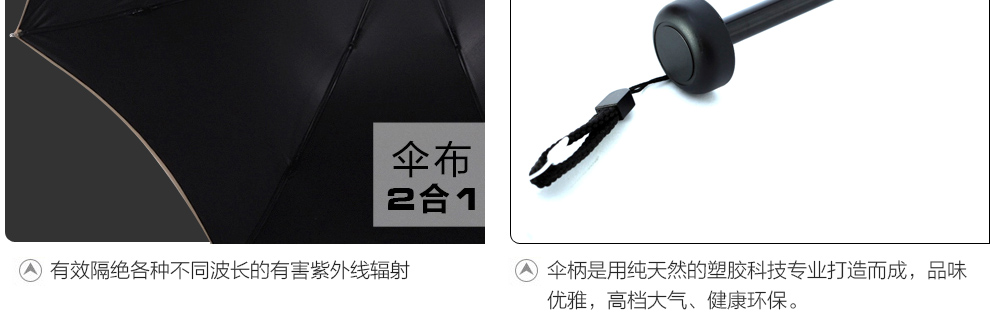 上海故事超轻遮阳伞夏季女士防紫外线黑胶太阳伞时尚折叠晴雨伞科技碳纤维伞骨超轻 仅125克 巴格卡其