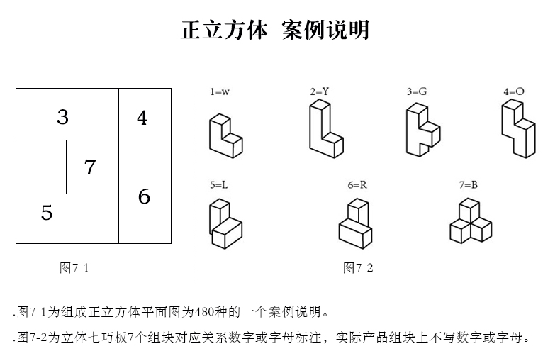 三格田传统七巧板智力拼图玩具索玛立方体soma俄罗斯方块形状积木儿童