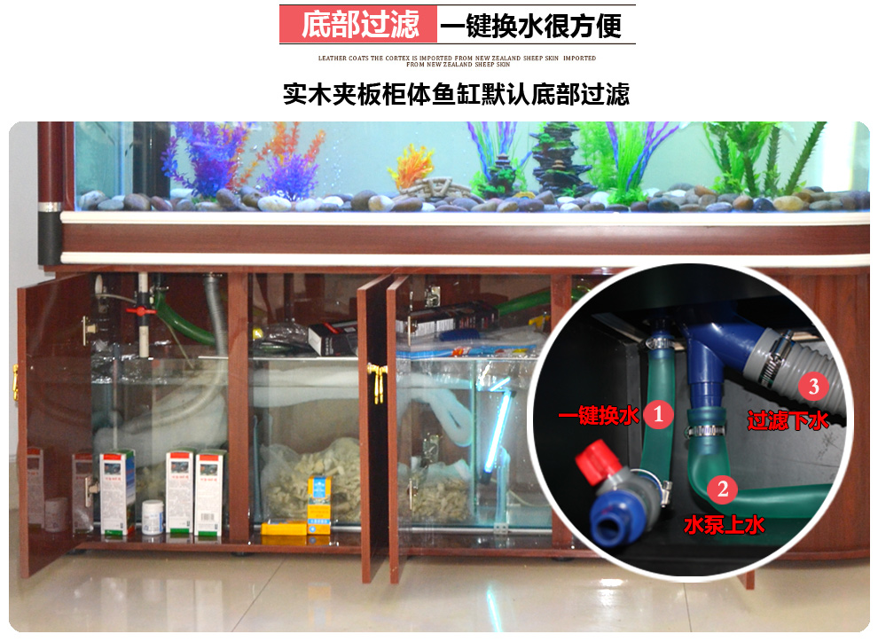 喜灏(xihao包到家)子弹头金鱼缸水族箱玻璃生态中型大型屏风隔断家用