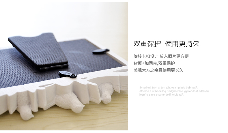 梦雅莉  树脂5寸摆台相框 三只小鸟 影楼 韩式创意相框摆台 绿色 5寸