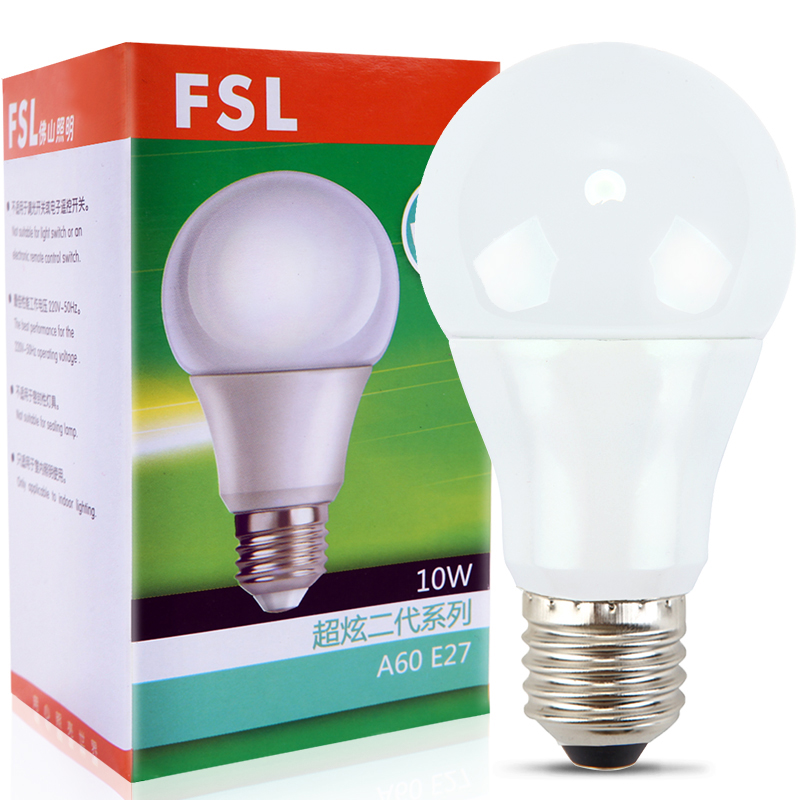 佛山照明（FSL）LED球泡10W大口节能灯泡E27炫...