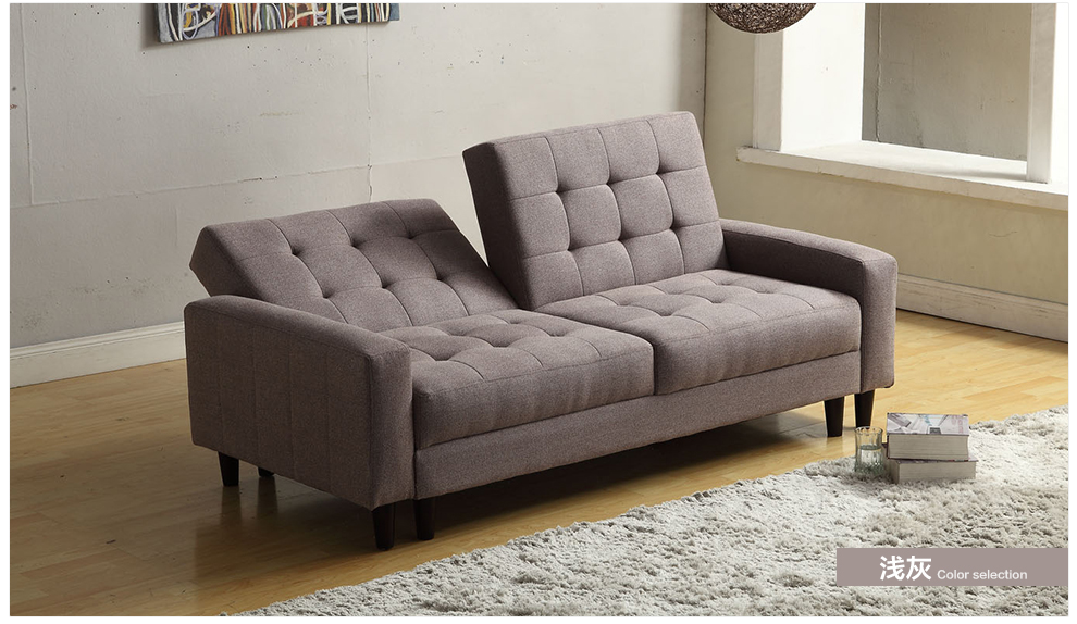 恩麦 小户型简约布艺沙发床 多功能客厅家具双