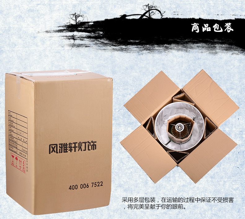 中式陶瓷台灯卧室床头灯 美式客厅台灯婚庆青瓷装饰台灯 YQ3005A