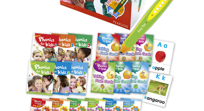 《培生点读笔 new phonics for kids 套装 儿童英语书