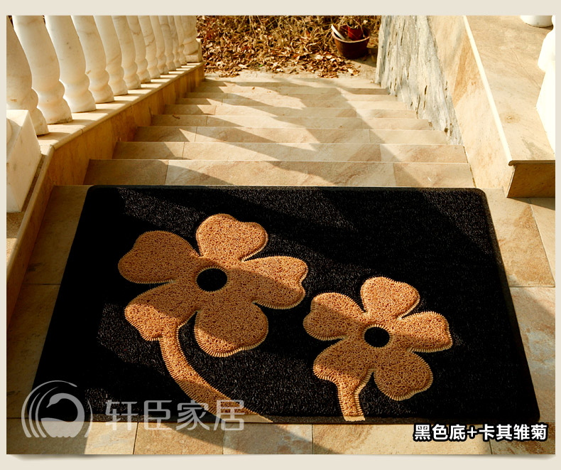 
                                                            轩臣家居 入户门地垫门垫进门垫子卧室客厅门厅厨房门口浴室防滑垫加厚脚垫 笑脸红底黄字 60CM*120CM                