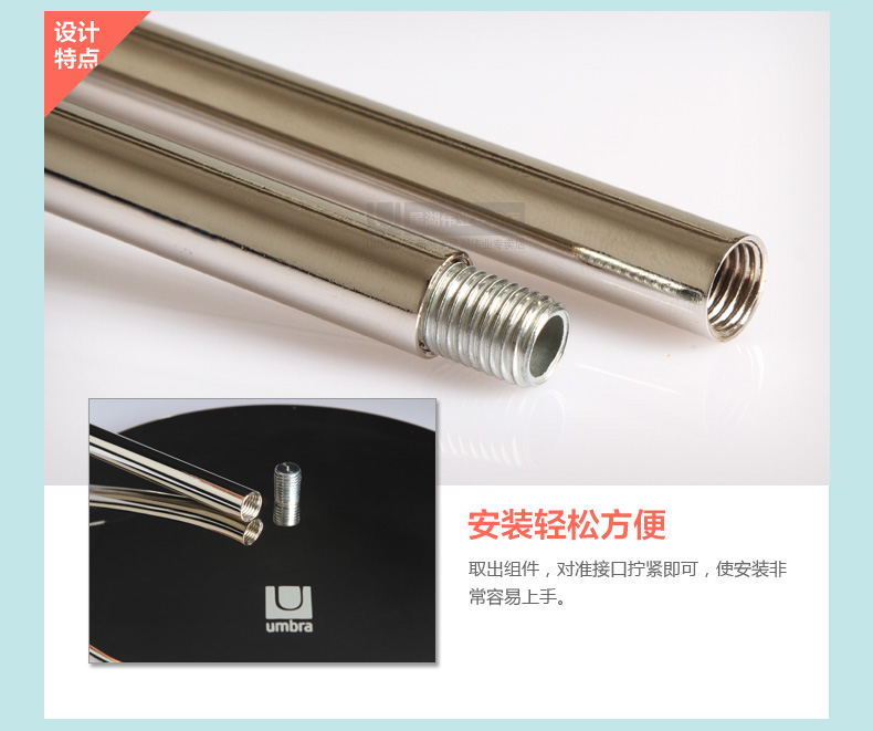 
                                        Umbra 加拿大 瀑布落地相片架相片树 创意不锈钢相框 婚庆婚礼用品 礼物摆件 大款落地式91x140cm 相片树                