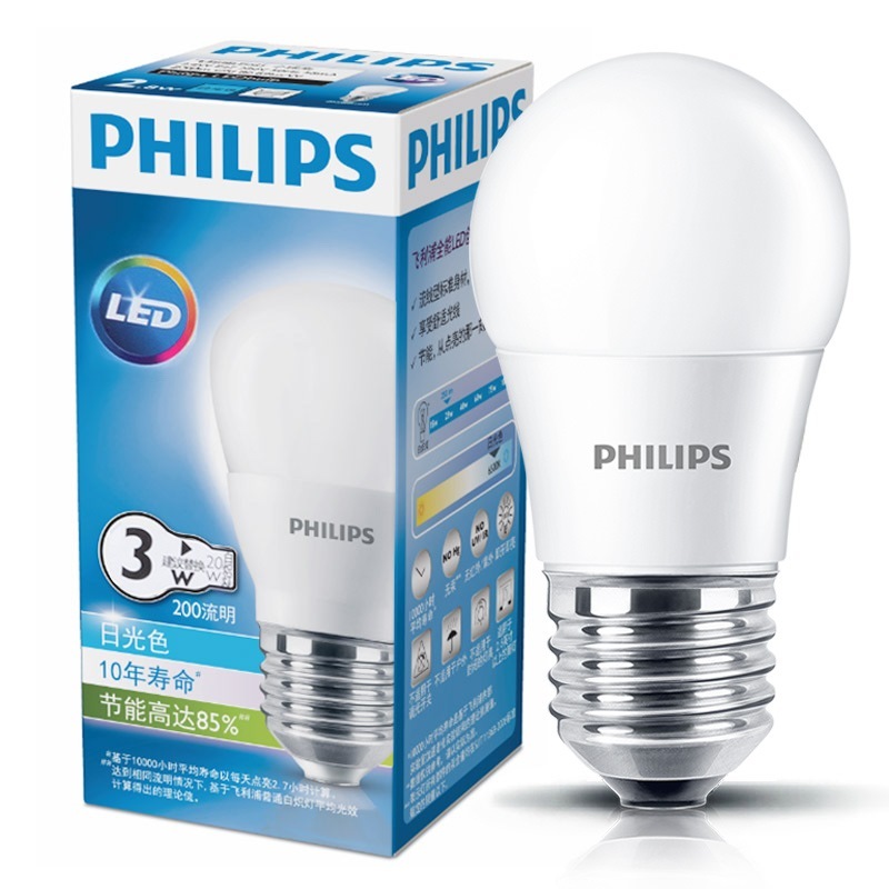 飞利浦(PHILIPS) LED灯泡 球泡 3W E2...