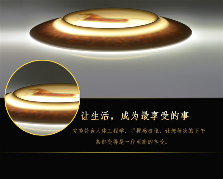 【C&C 可瑞可家】盛唐花骑 欧式骨瓷西餐盘 牛排盘平盘创意奢华陶瓷挂盘装饰新 8寸+10.5寸(自用简装)