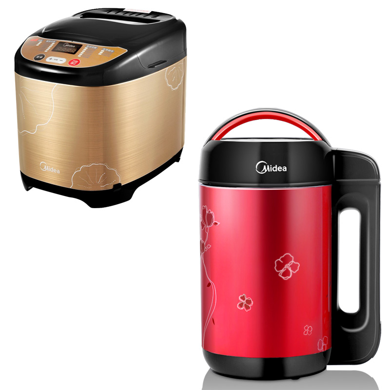 美的（Midea）豆浆机面包机套装
