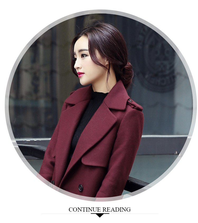 The Champs Elysees Honey Love   2015 autumn and winter new OL video thin Korean long coats gross? a female double-wind jacket  882 wine red M picture, prices, brand platters! The elections are supplied in the national character of distribution, so action, buy now enjoy more preferential! As soon as possible.