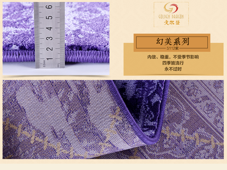 戈尔登地毯 土耳其进口现代简约客厅茶几地毯 卧室沙发垫房间地毯 土耳其进口7004黑 160cmx230cm