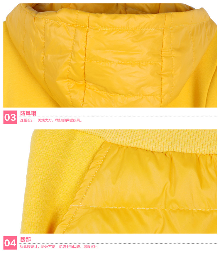 【斑点蜥】冬季韩版时尚加绒加厚休闲套装秋冬装运动服连帽卫衣套装女装 粉红色 M