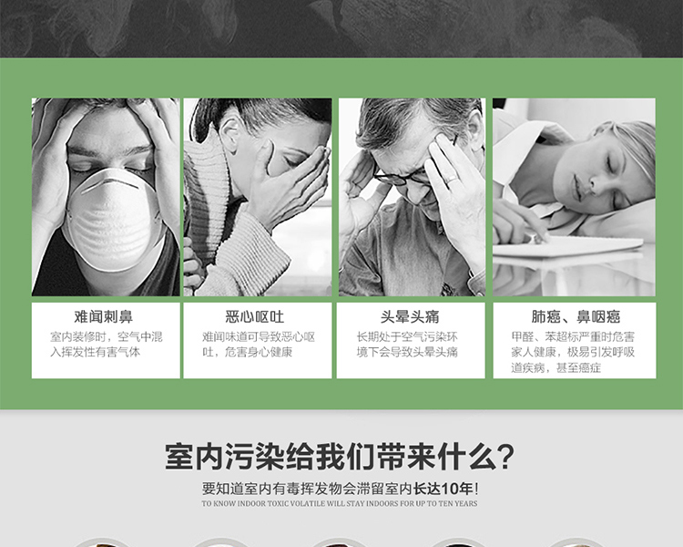 格林·森特 藻钙空气净化宝2400g 家具新车室内装修除异味去甲醛 衣柜干燥剂