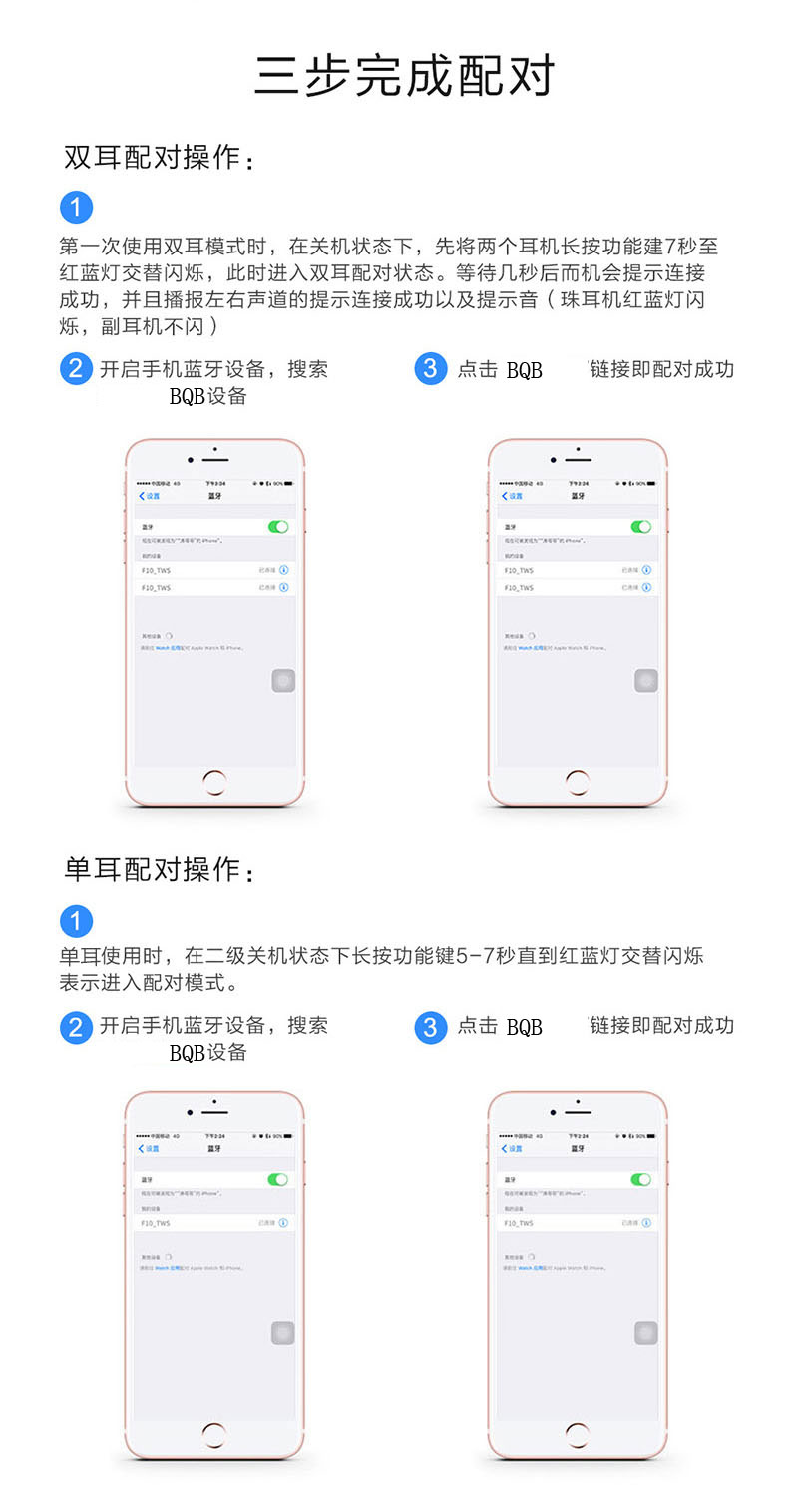 新品微型迷你i7i8无线蓝牙耳机带充电仓盒双耳安卓运动车载用 i7s白色