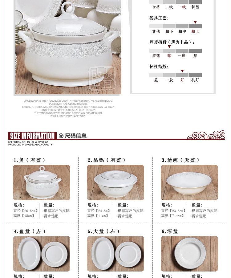 
                                        瓷启 饭碗泡面碗陶瓷碗具大碗米饭碗托盘子汤碗碟子西餐盘餐具牛排盘子碗套装饺子鱼盘骨瓷碗菜 大勺                