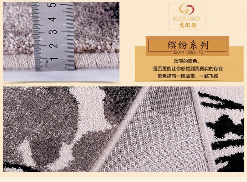 戈尔登地毯 比利时进口 现代简约客厅地毯卧室地毯 比利时进口32072-6224-TA 160cmx230cm