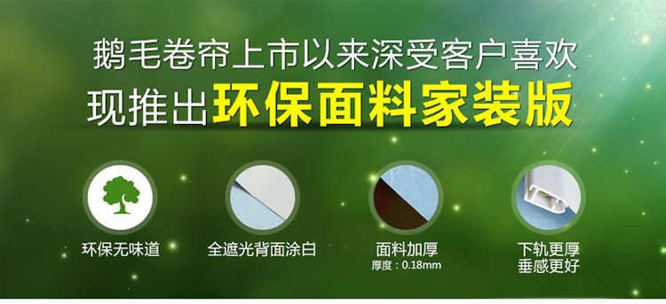 致尚 全遮光防水工程卷帘 卫生间防老化窗帘厨房防油烟窗帘办公室拉帘 JL011 蓝色  工程版 0.1平方尾数补拍