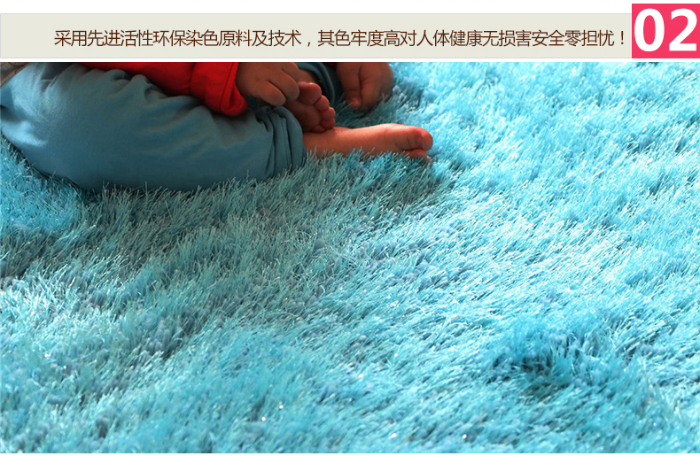 舒彩 地毯 客厅卧室茶几地毯混纺加厚6cm弹力丝地毯可定做 70CM*140CM 浅灰色K12 50CMx80CM
