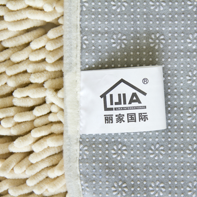 
                                        丽家家居 雪尼尔门垫50*80cm/ 60*90cm浴室吸水吸尘防滑进门脚垫家用地垫 超纤雪尼尔米黄 50*80cm                