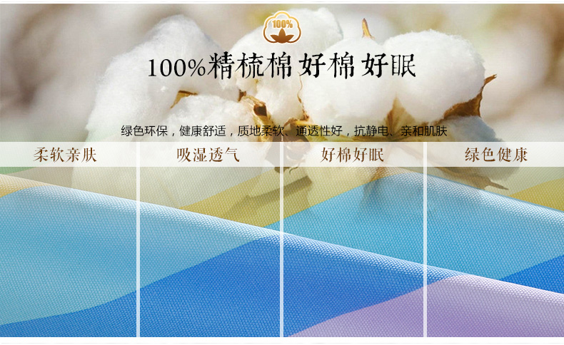 美棉坊家纺 全棉活性印花 老粗布床单单件 全棉单人双人床上用品 记忆-思聪 1.8床 床单2.5*2.3m
