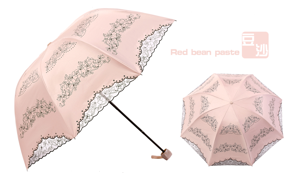 上海故事遮阳伞雨伞女款黑胶太阳伞超强防紫外线晴雨伞278001 278001蓝色