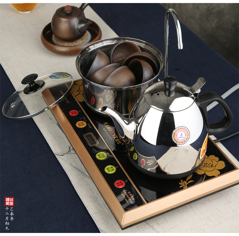 金灶 电子茶具金灶T-300A三合一自动加水断水电茶壶烧水壶带消毒锅功夫茶具
