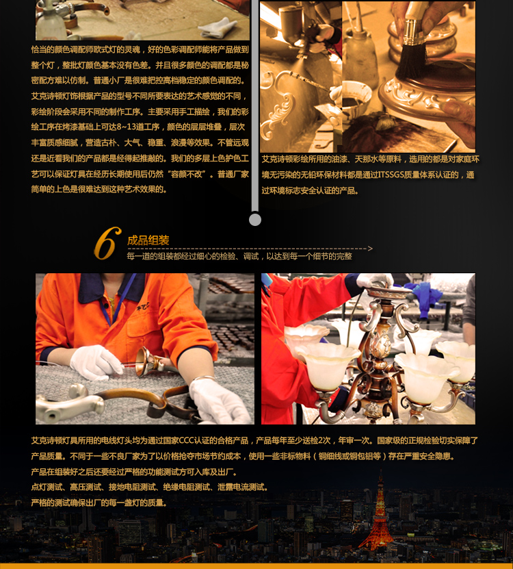 华艺灯饰 欧式吊灯 客厅餐厅卧室书房复古简约灯具 艾克诗顿 CH0076 5头