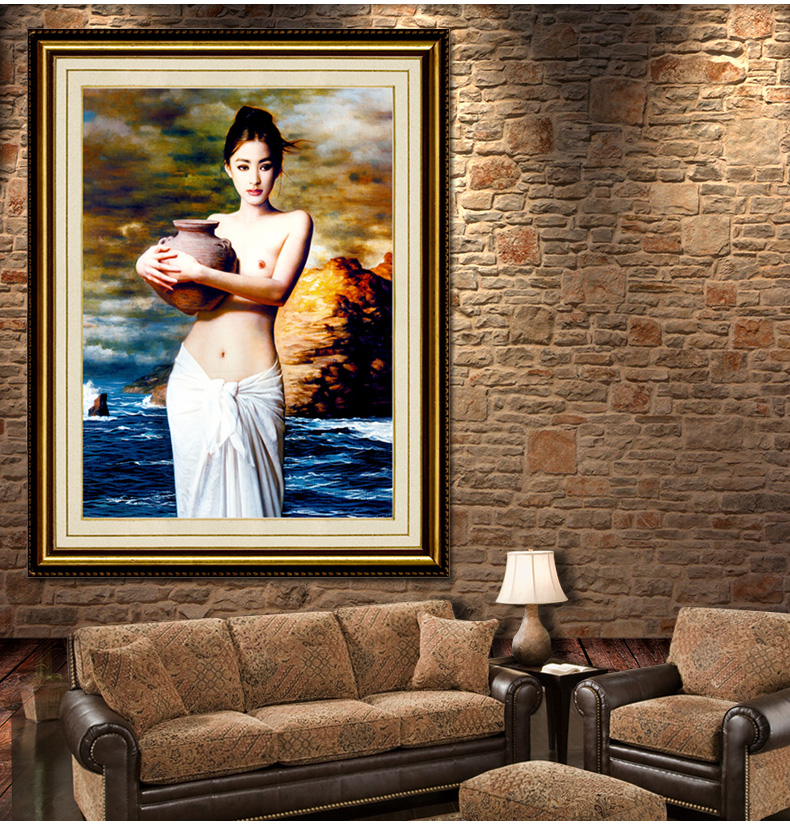
                                        鸿胤蒙娜丽莎水晶粘钻十字绣满钻客厅钻石画抱陶女陶美人物画钻石绣贴钻画贴钻秀魔方钻圆钻客厅挂 QT6392 长0.55米*宽0.75米                