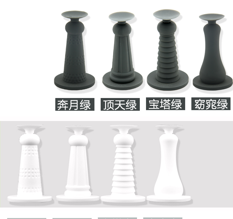 
                                        耐氏家品（MENICE） 耐氏家品免打孔门吸柔性墙吸门碰硅胶免螺丝玻璃静音门顶 D518 窈窕白 三代(吸塑包装) 长91x直径53                