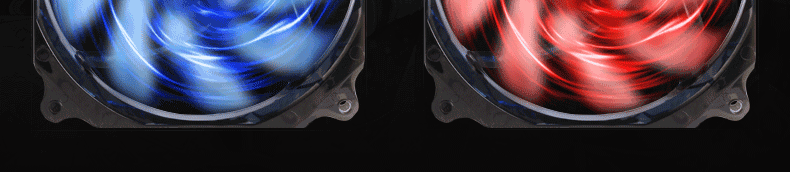 游戏悍将12cm机箱风扇 台式电脑主机静音刀锋led炫光机箱散热风扇