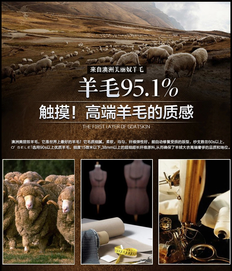 staegman2015秋冬新款纯手工双面毛呢羊绒大衣女中长款羊毛呢外套女10320 高贵粉 XL