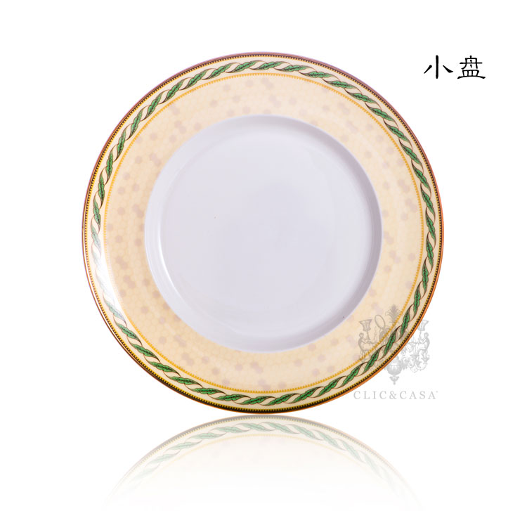 
                                        【C&C 可瑞可家】黄鹂鸣翠 盘子骨瓷西餐盘礼品盘子牛排盘甜点盘特价包邮 10寸(27cm)简装                