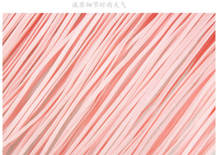 蜜诺依  2015新款仿毛流苏马甲仿皮草毛马夹背心毛毛短款外套女上衣Q1398 粉红色 均码