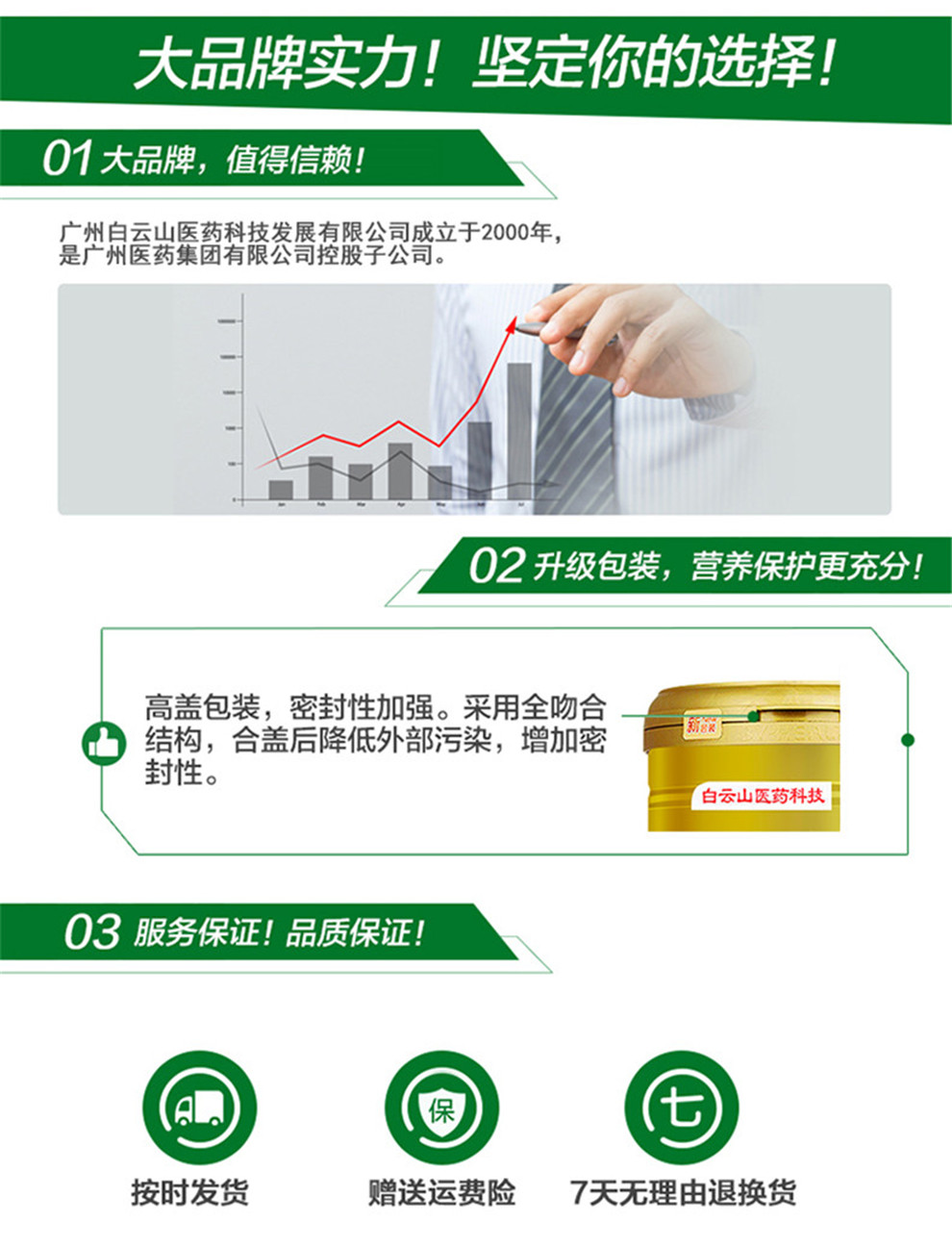 12，白雲山氨基酸蛋白質粉大豆乳清雙蛋白兒童中老年人含鈣蛋白粉複郃氨基酸營養 2罐  配禮品袋