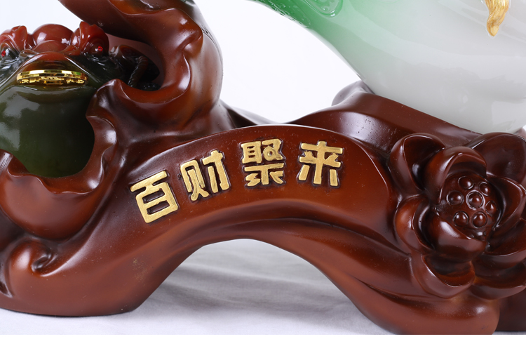 
                                        吉祥坊百财聚来玉白菜工艺品摆件家居办公室装饰品摆件 迷你(95*52*95MM)                